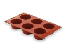 Lacor - 66805 - Molde Muffin 6 Cavidades Silicona - Rojo