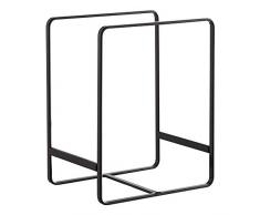 Yamazaki Estante Almacenamiento hogar, Soporte para Platos, Acero, aleado, Negro, L