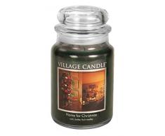 Village Candle Home - Tarro de cristal (10 x 10,1 x 11,6 cm), color verde, vidrio, Verde, 10.2 x 10.1 x 13.9 cm