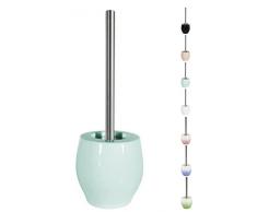 Spirella 39,5 x 12,5 x 12,5 cm, Azul colección Bali, Escobilla para el Inodoro, Porcelana