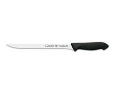 3 Claveles Cuchillo jamonero Proflex, Acero Inoxidable, Negro, 24 cm - 9.5