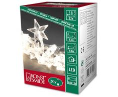 Konstsmide 3181-103 - Guirnalda LED para el árbol de navidad (estrellas acrÃlicas, 20 diodos de blanco cálido, pilas 3 x AA de 1,5 V)