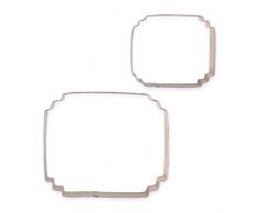 PME Juego de 2 moldes para galletas y pasteles, estilo cortador de galletas, color plateado