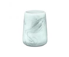 Gedy Marble Vaso, Gres, Gris Antracita, 7.8x7.8x10.5 cm