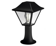 Philips myGarden Alpenglow - Poste de luz, iluminaciÃ³n exterior, bombilla no incluida, casquillo E27, aluminio, color negro