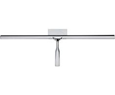 WENKO Escobilla de goma para baÃ±o Terni Jumbo - escobilla de ducha con fijaciÃ³n a pared para pegar, metal, 40 x 17 x 3,5 cm, cromo