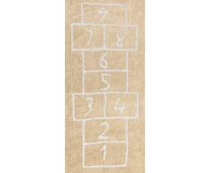 Aratextil Pata Coja Alfombra Infantil, AlgodÃ³n, Beige, 90x200 cm