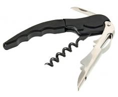 Fackelmann - Sacacorchos Camarero BAR&WINE en ABS y acero inoxidable. Negro, 11x3cm, 1 ud