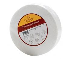 DECORA poliestireno Disco Forma Chupete para decoración de Pasteles, Blanco, poliestireno, Hueso, 30 x 10 cm