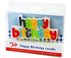 Tala Cooking Vela Happy Birthday, Parafina, Multicolor, 3x14.5x12 cm