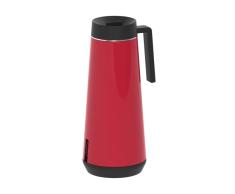 Tramontina Termo con asa, jarra isotérmica, dispensador de bebidas, acero inoxidable, 1 L, rojo 61645-106