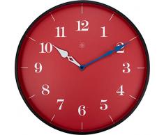 Nextime Arthur Reloj de Pared, Rojo, 40 cm