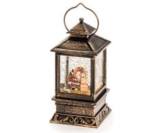 Konstsmide - Farol con luz led con diseño de 3 velas y relleno de agua, para uso en interiores (IP20). Funciona con pilas