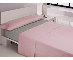 Pierre Cardin Juego sÃ¡banas coralina Colorado 90 cm. Rosa, 100Percent_poliÃ©ster, Cama de 90