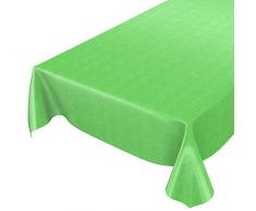 ANRO - Mantel de Hule, Lavable, Aspecto de Lino, Aspecto Textil, 200 x 140 cm, Color Verde