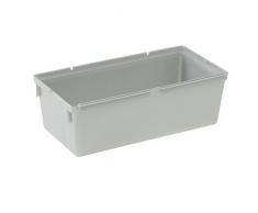keeeper Recipiente organizador, Combinable con otros recipientes, Plástico resistente (PP), 15 x 8 x 5 cm, Pepe, Plateado