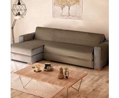 PETTI Artigiani Italiani Chaise Longue, Funda Sofá Esquinero, 100% Made in Italy, Tejido, Arena, 3 Plazas