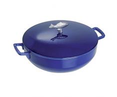 STAUB Pot Cacerola Bouillabaisse, Hierro Fundido, Azul, 28 cm