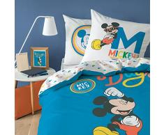 CTI Juego de Funda de edredÃ³n Estampado de Disney Home Mickey Good Days 140 x 200 cm 47646 Azul