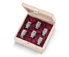 Artina 60048 - Juego de 6 vasos de estaÃ±o (5,5 cm)