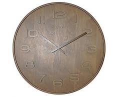 NeXtime Reloj de pared WOOD WOOD BIG, de madera, marrÃ³n, redondo, Ã¸ 53 cm