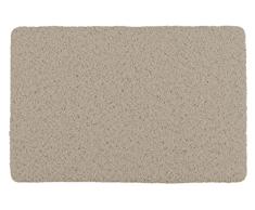 Wenko Alfombra de baño interior & exterior gris pardo 40 x 60 cm - Alfombra para ducha, baño, piscina, sauna con estructura antideslizante, plástico, 40 x 60 cm, Taupe