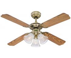 Westinghouse Lighting Princess Trio Ventilador de Techo E14, 180 W, lantÃ³n antiguo
