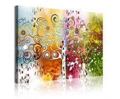 DekoArte - Cuadros Modernos ImpresiÃ³n de Imagen ArtÃ­stica Digitalizada | Lienzo Decorativo Para Tu SalÃ³n o Dormitorio | Estilo Abstractos Arte Ãrbol de la Vida de Gustav Klimt | 1 Piezas 120 x 80 cm
