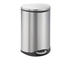 EKO VB 921850 - Cubo de la basura con tapa y pedal (50 l, acero inoxidable), color Gris Mate