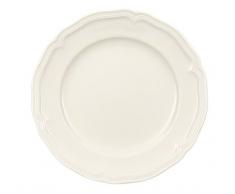Villeroy & Boch Manoir Plato para desayuno o postres, 21 cm, Porcelana Premium, Blanco
