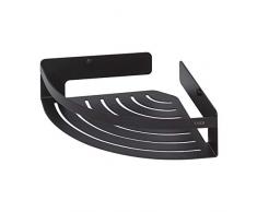 Tiger Caddy Rinconera de Ducha, Acero Inoxidable, Negro Mate, 22,4x7x22,4 cm