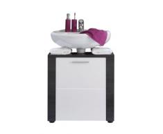 Trendteam Gabinete de baño Tumueblekit Me900301Xxxbl Escritorio Mesa De Oficina Juvenil Para Ordenador Con Sistema Giratorio MDP Blanco 81X120X46