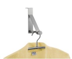 Zeller 13880 - Perchero de acero inoxidable para puertas (3 x 15,3 x 21 cm)