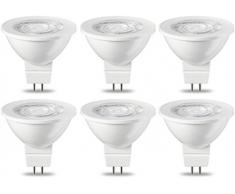 AmazonBasics Bombilla LED GU5.3 MR16, 4.5W (equivalente a 35W), Blanco Cálido- 6 unidades