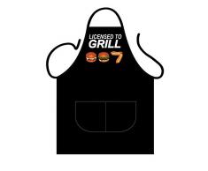 ICONIC APRONS Delantal icónico con Licencia para Parrilla (litros), poliéster, algodón, 90 x 69 x 0,1 cm