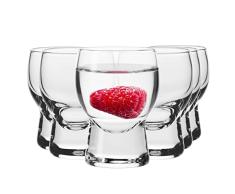 Alcohol Cage KEG SHOT Juego de Cristal - Vasos de Chupito PequeÃ±os de 35 ml - con Base Pesada - Apto para Lavavajillas - 61x45 mm - Vasos de Chupito de Vidrio de Vodka Divertido Juego de 6
