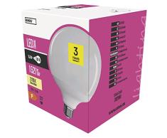 EMOS Bombilla LED globo, clase energÃ©tica A+, 18 W, sustituye a 100 W, E27, 1521 lÃºmenes, luz blanca cÃ¡lida (2700 Kelvin), 30000 horas de vida, ZQ2180, 12,5 x 16,7 cm [clase energÃ©tica F]