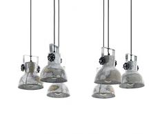 EGLO Barnstaple lámpara colgante, 40 W, Braun-patina, Schwarz