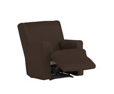 Eysa Ulises - Funda de relax pies juntos elástica para sillón, color marrón