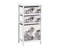 Douceur dIntérieur Suave Interior Cocoty Mueble de 3 cestas, Multicolor, 36 x 32 x 76 cm