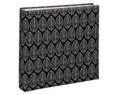 Hama Fleur Negro Foto y Protector fotografía (100, 10 x 15, 400 Hojas, 300 mm) Álbum para Pegar Fotos, Papel, 30 x 30