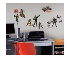 RoomMates Pegatinas de Pared Rebels. Brilla en la Oscuridad (28 Elementos), 104x26x2.5 cm
