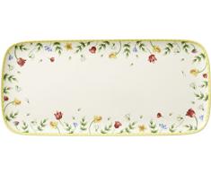 Villeroy & Boch Spring Awakening Fuente para Tartas, 35x16 cm, Porcelana Premium, Blanco/Colorido