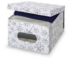 Domopak Vivir Caja de Almacenamiento de Vinilo Flexible Deja Blanca Modelo Grande