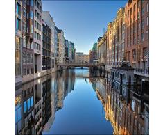 Pro-Art g1554a - Lienzo en impresión giclée (30 x 30 cm), diseño de Speicherstadt en Hamburgo,, 30 x 30 cm