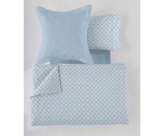 ES-Tela - Juego de Funda nórdica Estampada Dani (5 Piezas) - Color Azul - Cama de 135/140 cm. Incluye Funda(s) de cojÃn - 50% Algodón / 50% Poliéster - 144 Hilos