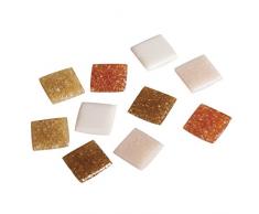 Rayher Piedras de Mosaico, Tonos Naturales, 1x1cm, (aprox. 1300 unidades), cubo 1Kg