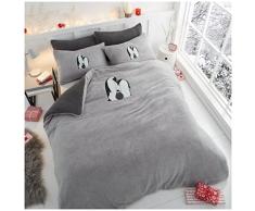Juego de Funda de edredÃ³n Reversible Liso, Juego de Ropa de Cama de pingÃ¼ino cÃ¡lido tamaÃ±o King, Juego de Cama tÃ©rmica esponjosa, Gris