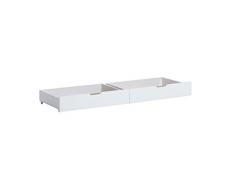 Hoppe Kids cajón Juego sobre Ruedas 2 Unidades para Cama Infantil, Juvenil, Junior Cama, Litera, liegefläche 90 x 200 cm, teilmassiv, Madera, Color Blanco, 182 x 60 x 19 cm