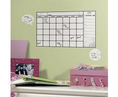 RoomMates Room-Calendario Tareas (con rotulador borrable), Vinilo, Blanco/Multicolor